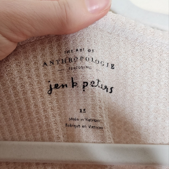 Anthropologie Jen B Peters Make Magic Waffle Knit Sweater XS - Picture 4 of 4